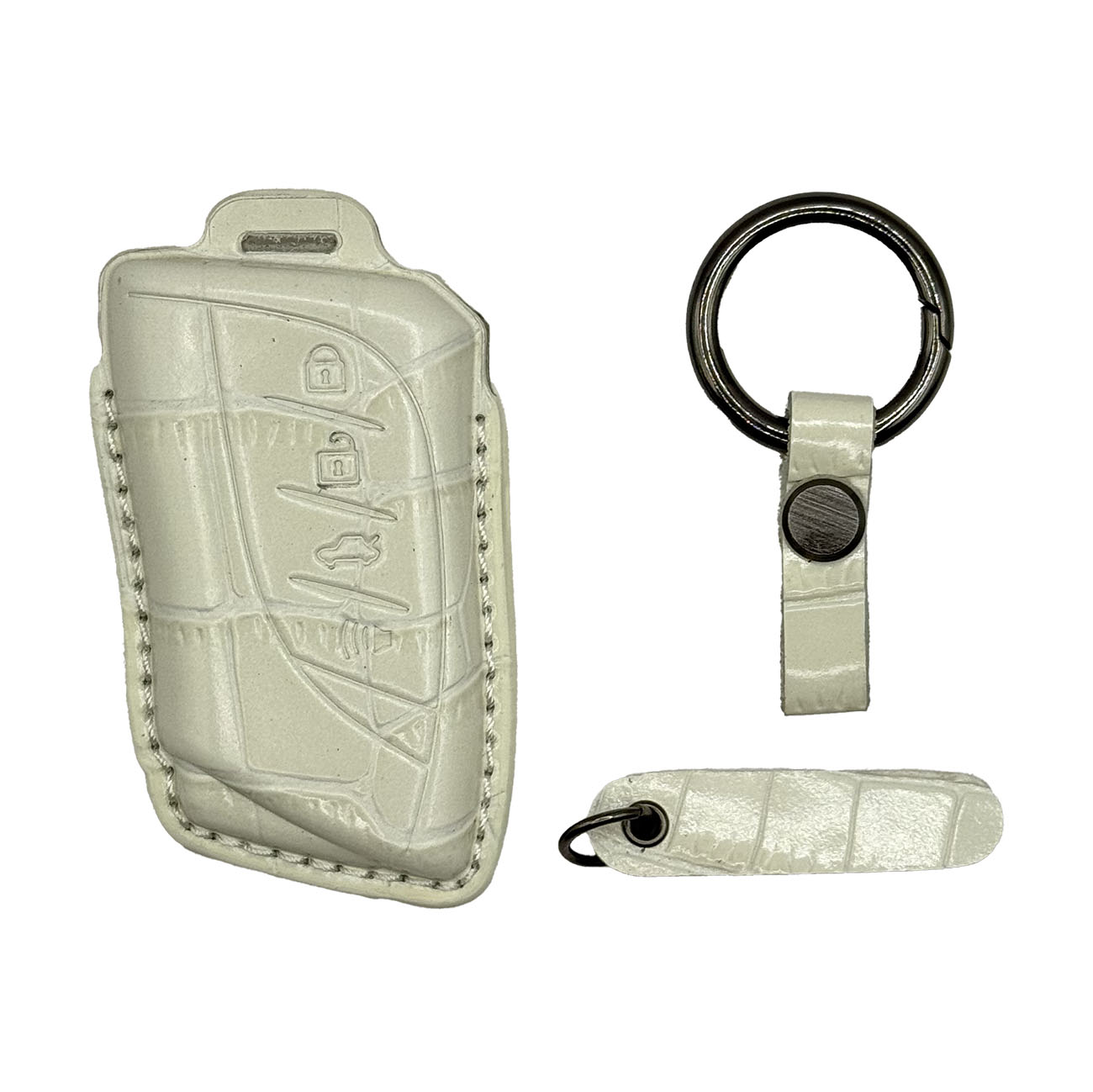 Clava Lexus LX Car Key Fob for 2022–2025 Models / Premium Leather / White