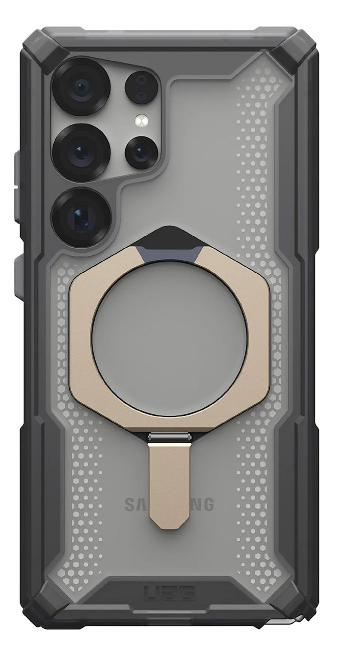 UAG Plasma Case for Galaxy S25 Ultra / MagSafe / Built-in Stand / Drop-Resistant / Black & Titanium