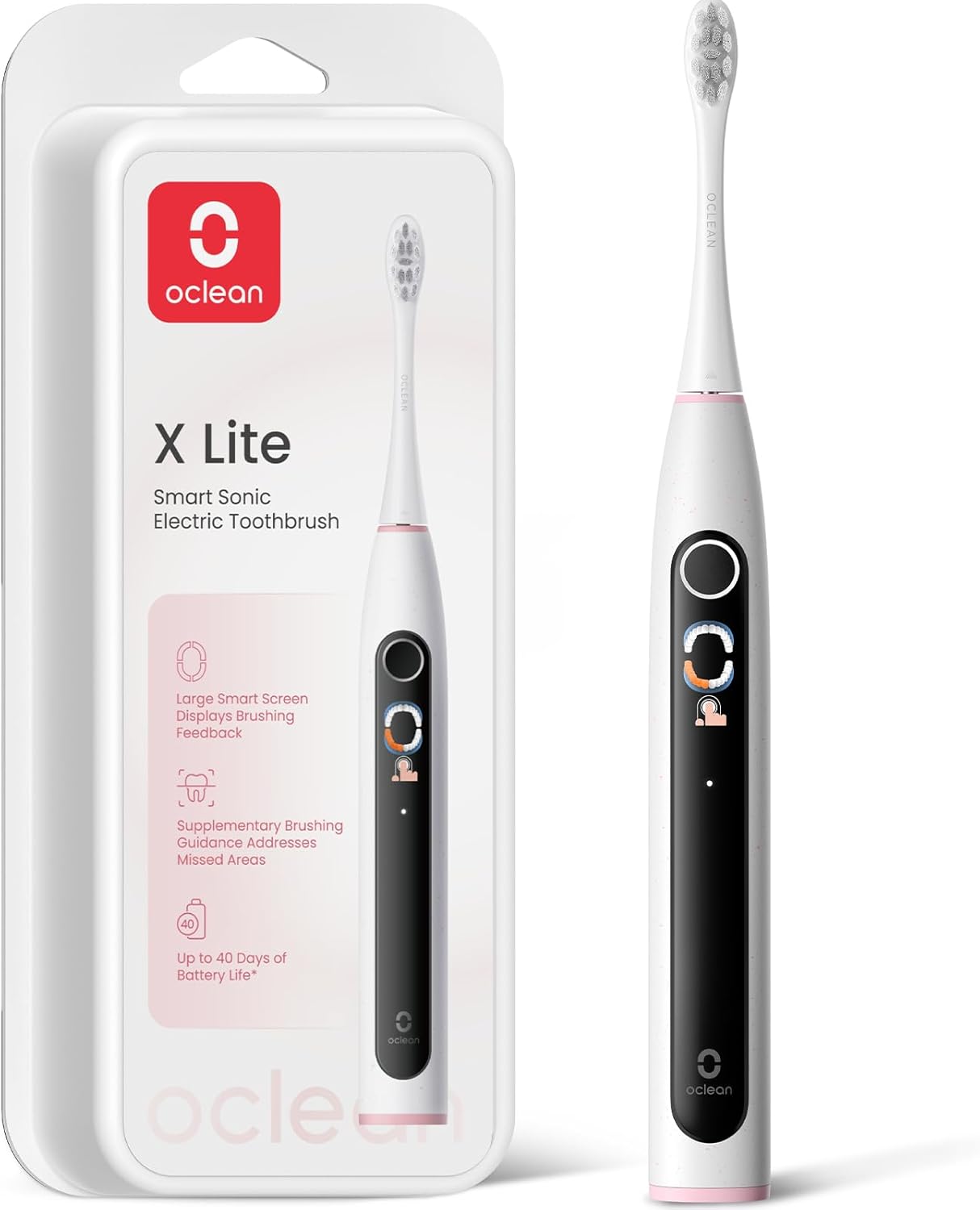 Oclean X Lite Electric Toothbrush / With Smart Display / Waterproof / White