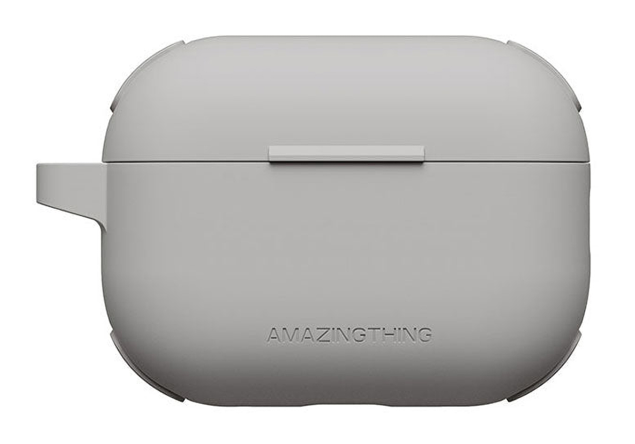 AmazingThing GripClip Case for AirPods Pro & Pro 2 / Stylish Design / Drop Protection / Grey