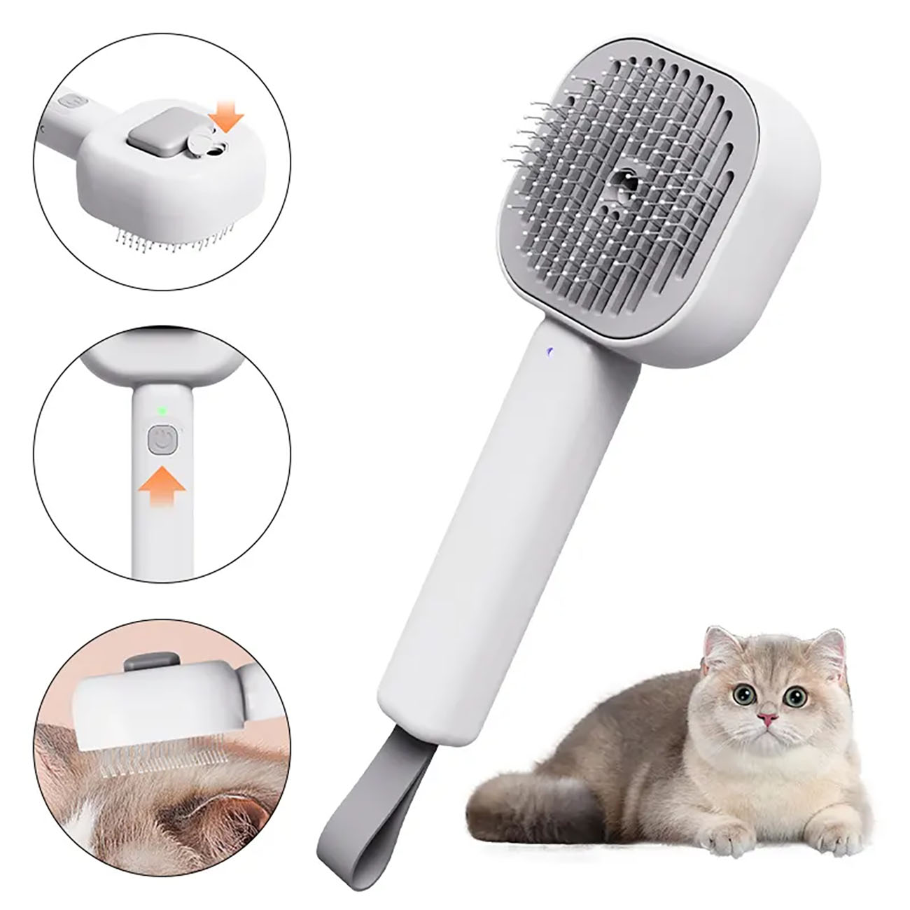 Pet Hair Brush / 3 in 1 Design / Deep Cleaning / Battery Operated