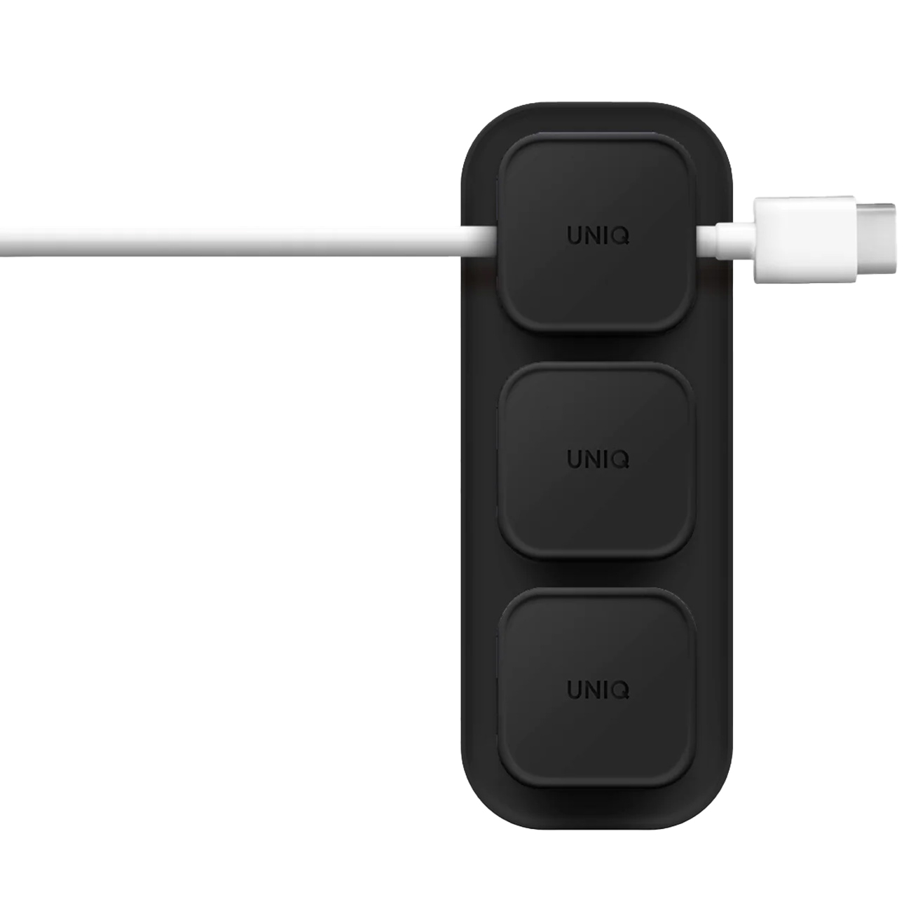 UNIQ Magnetic Cable Organizer / Simple & Practical Design / 3-in-1 / Black