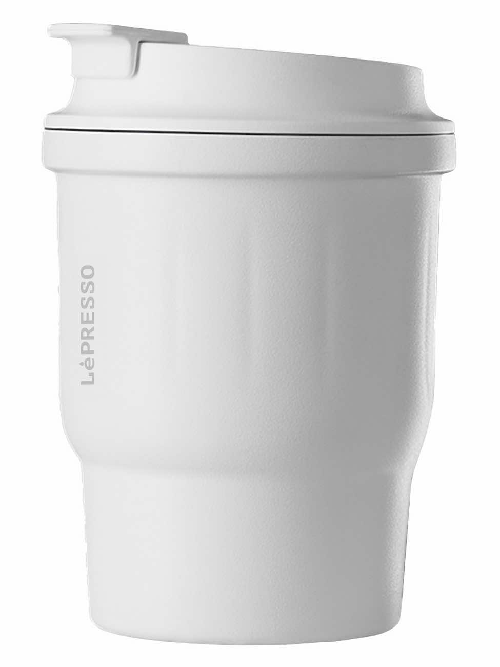 Lepresso Urban Insulated Tumbler / 450ml / Keeps Drinks Hot & Cold / White