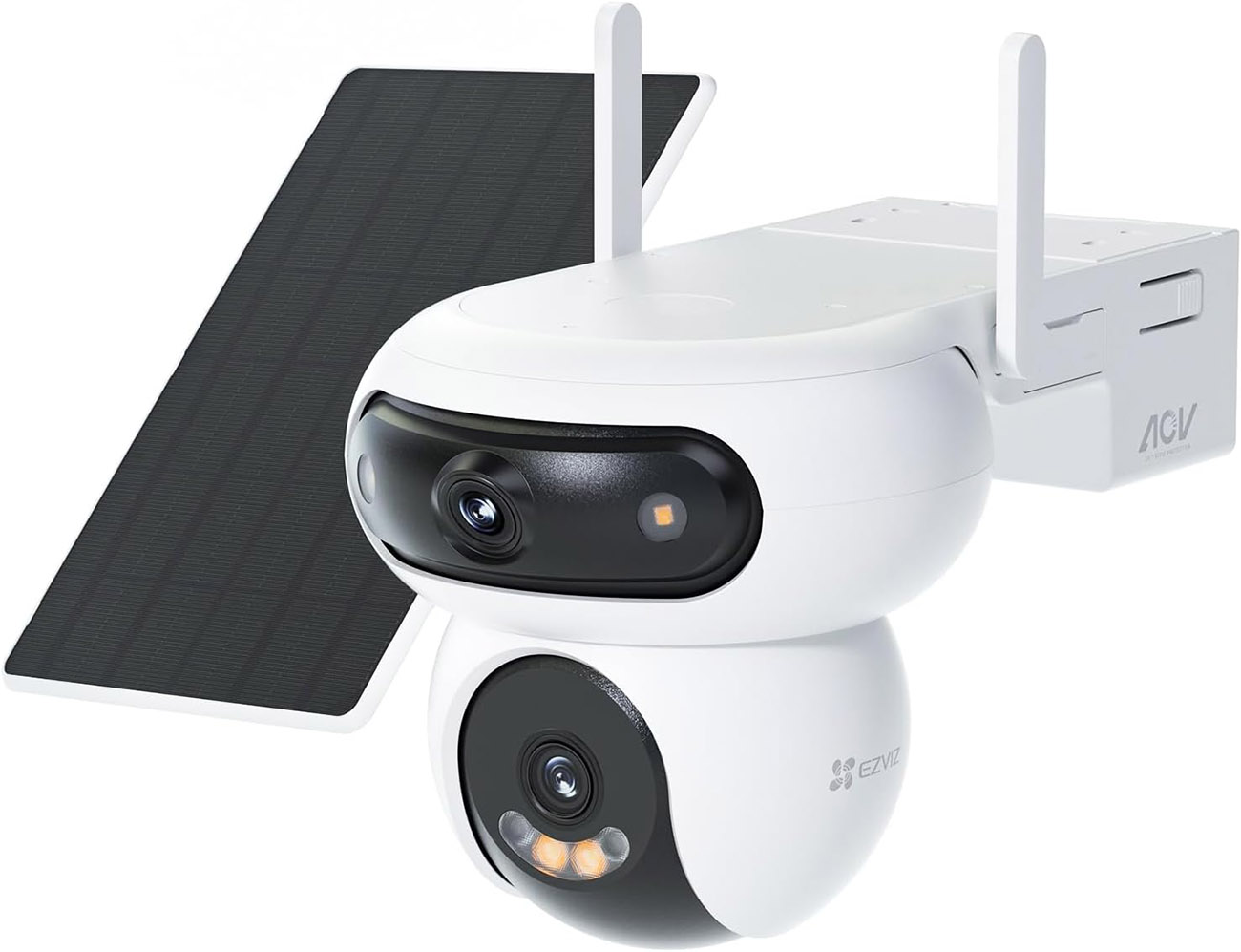 EZVIZ HB90 Dual Smart Security Camera + Solar Panel / Dual 2K Lenses / Live Streaming & Alerts