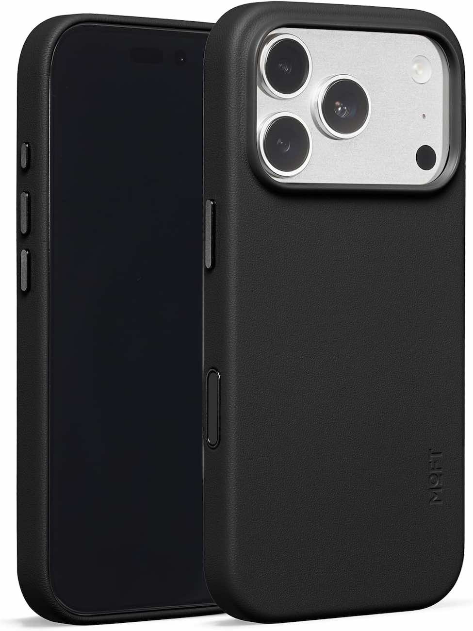 Moft Case for iPhone 17 Pro / Drop Resistant / Supports MagSafe / Vegan Leather / Jet Black