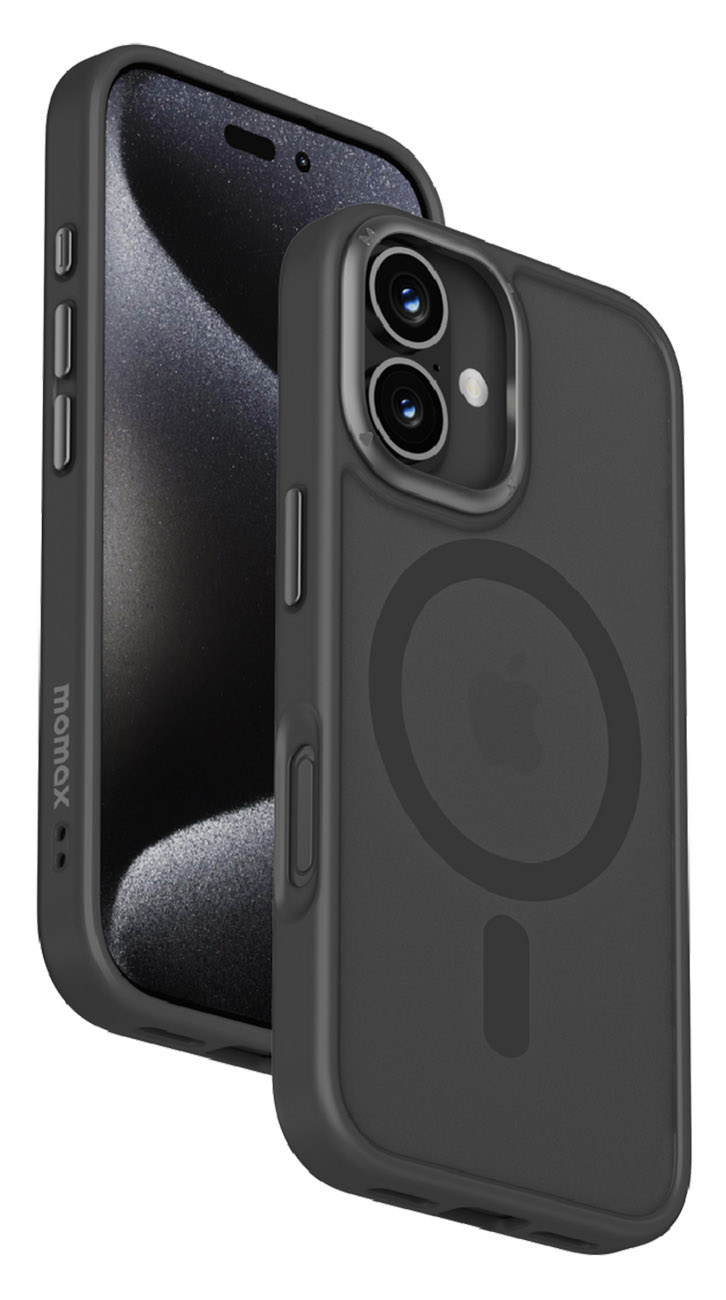 Momax Play Case for iPhone 16 / Supports MagSafe / Drop Resistant / Black