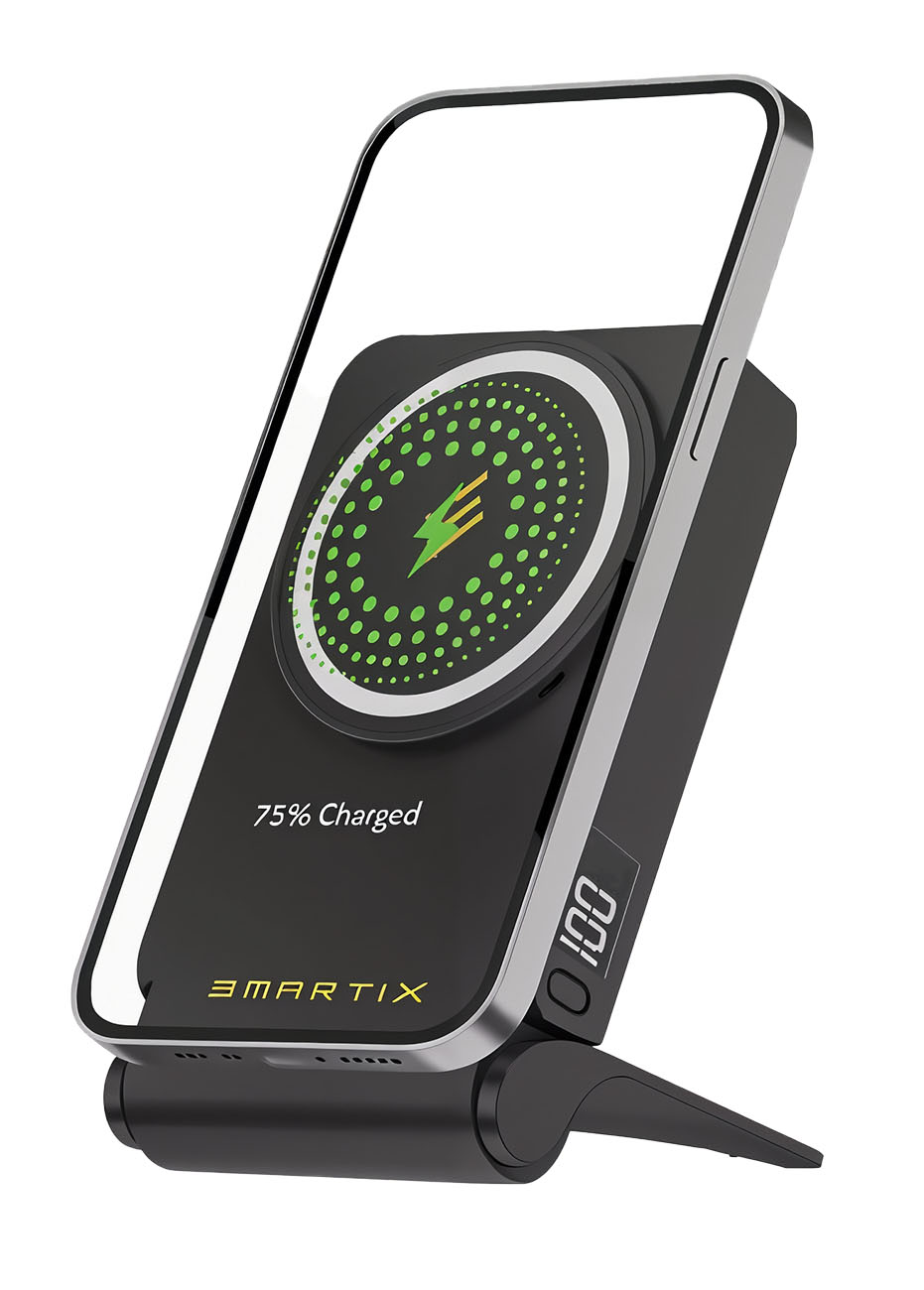 Smartix Magnetic Power Bank / With Integrated Stand / 10,000 mAh / Supports MagSafe