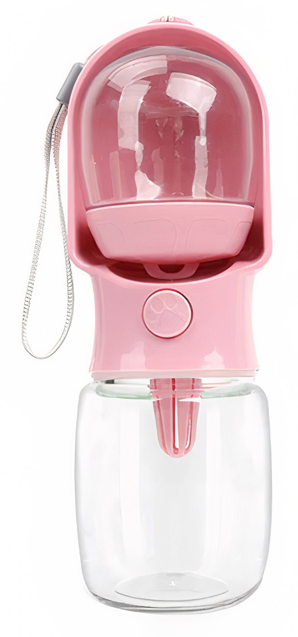 Portable Pets Water Bottle / Leak-Proof / Ideal for Travel / Pink