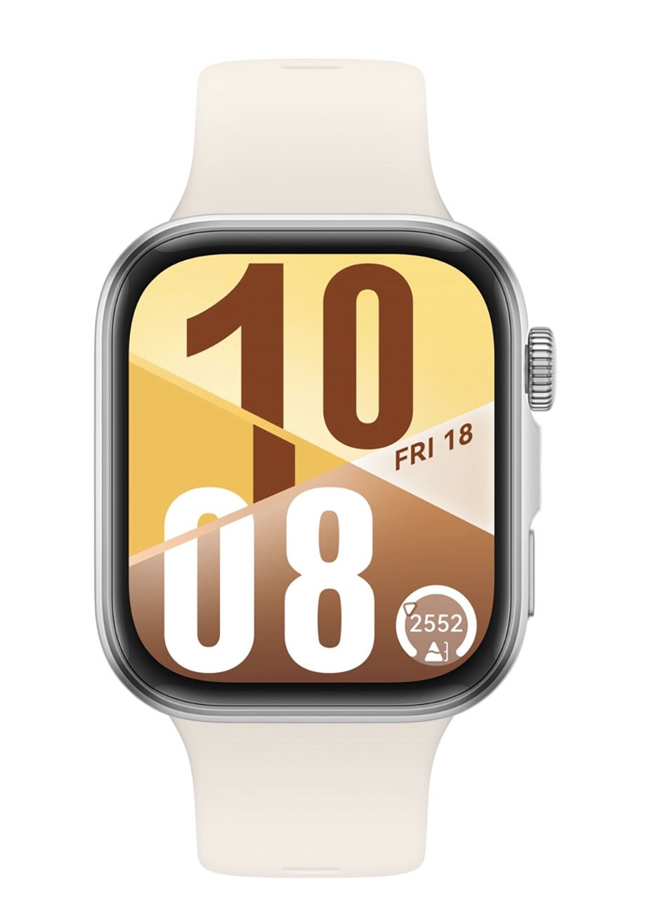 Huawei Fit 4 Smartwatch / Supports iPhone & Android / Water-Resistant / With White Strap