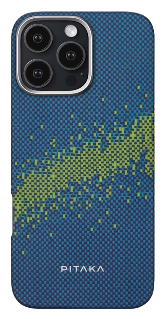 PITAKA MagEZ Case for iPhone 16 Pro / Glows in the Dark / MagSafe / Slim / Milky Way Galaxy
