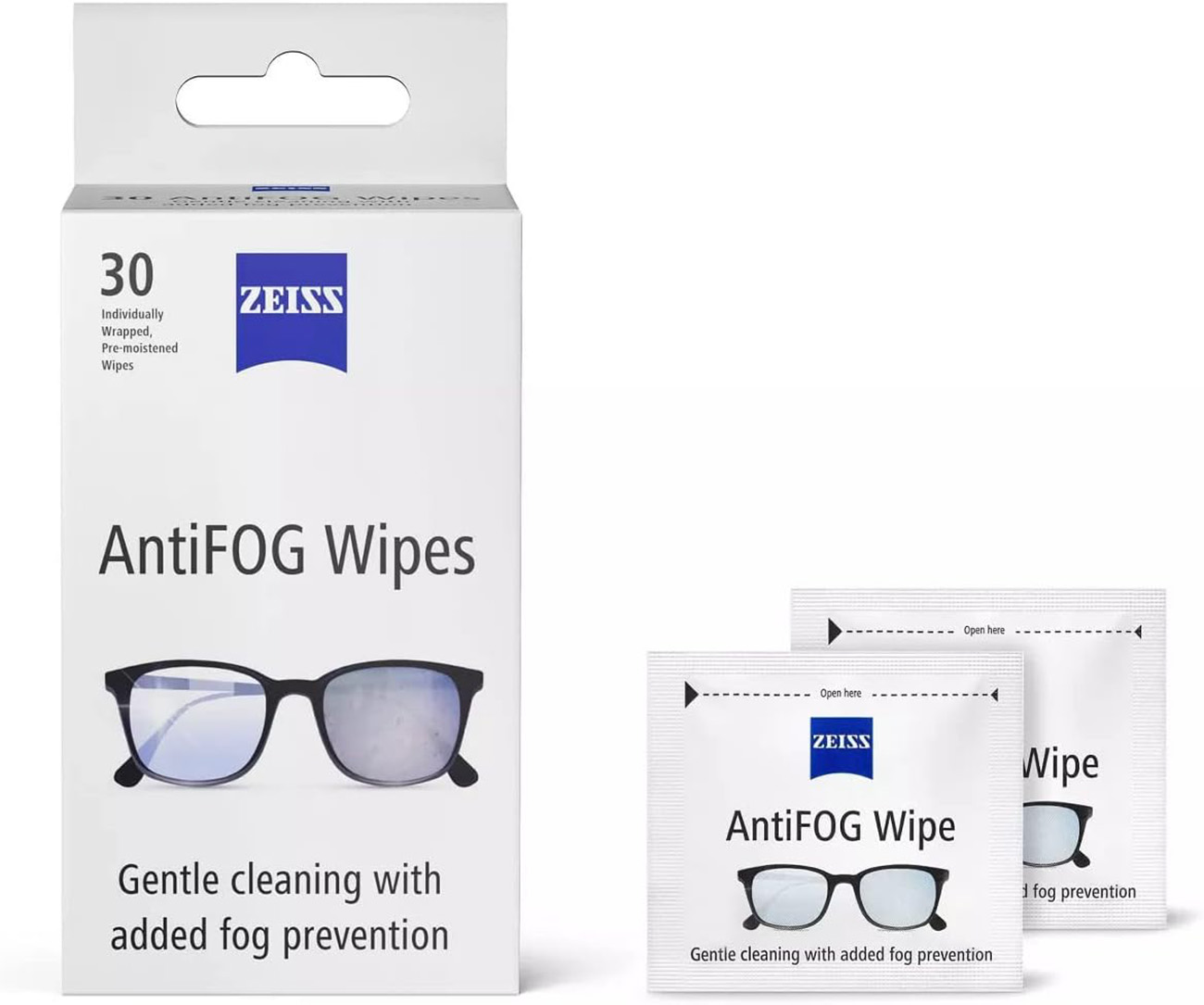 ZEISS Lens Cleaning Wipes / Anti-Fog / 30 Pieces