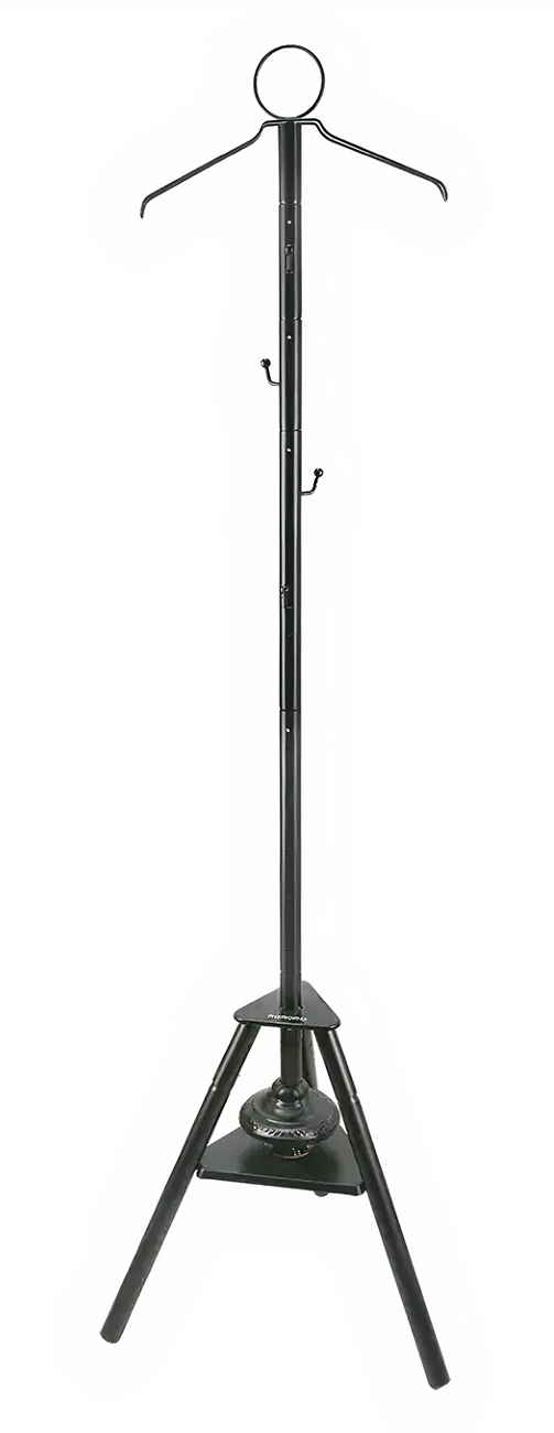 Porodo Clothing Stand with Built-in Bukhoor Burner / Strong Metal / High Stability / Black