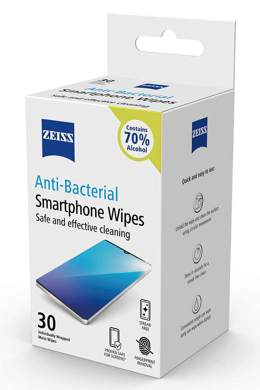 ZEISS Screen & Glass Cleaning Wipes Pack / Soft / 30 Pieces