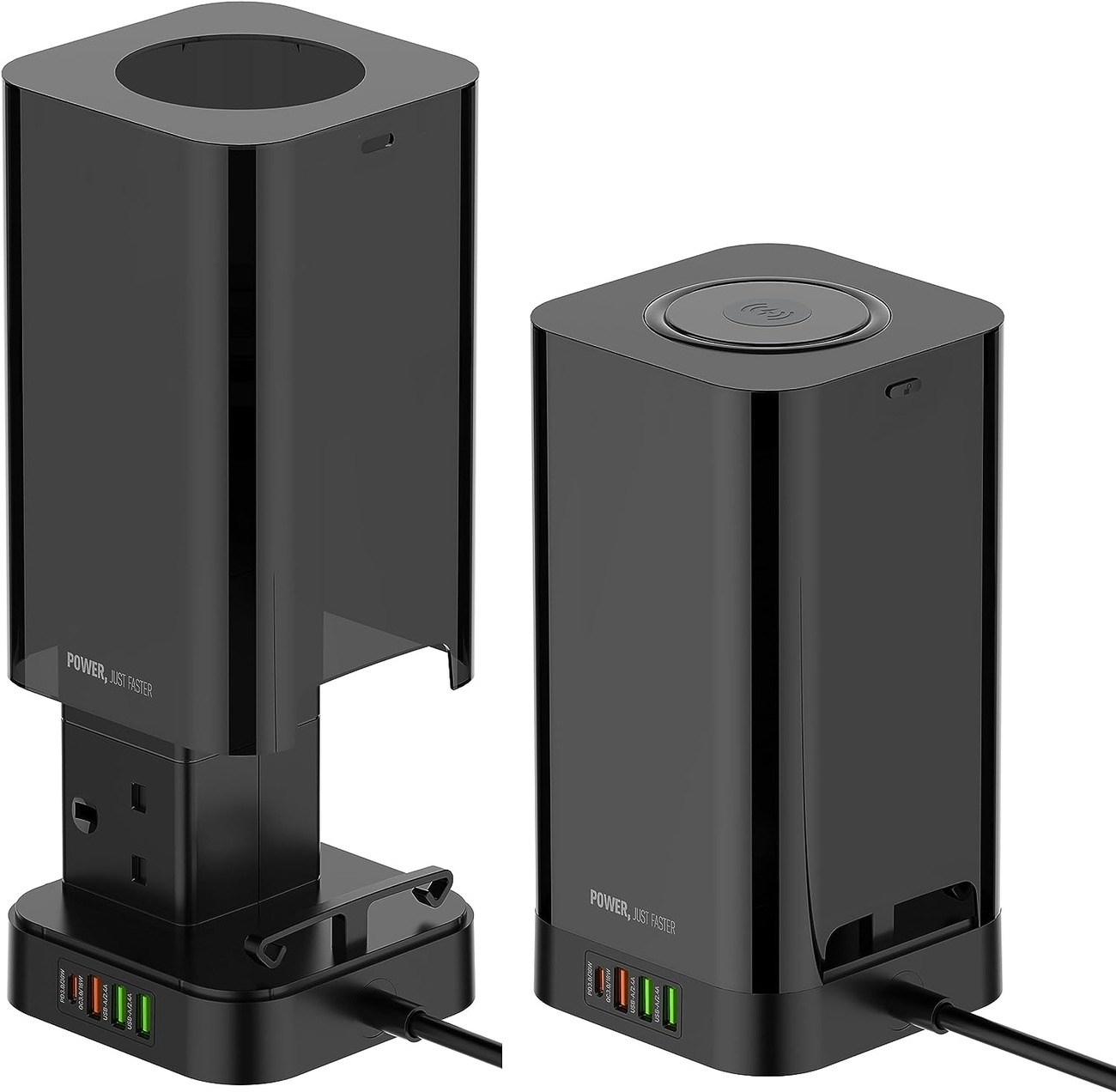 LDNIO Adapter with 6 Triple Outlets / 3 USB Ports / USB Type-C PD Port / + Wireless Charger