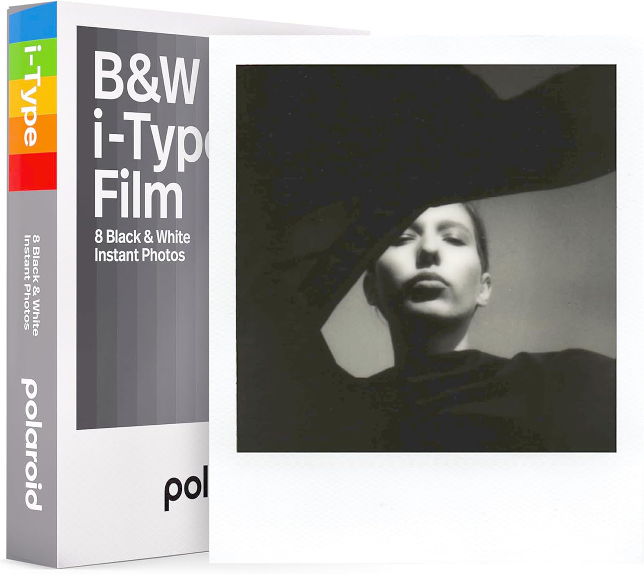 Polaroid B&W i-Type Paper / Black & White / Size 4.2x3.5 inches / 8 Photos