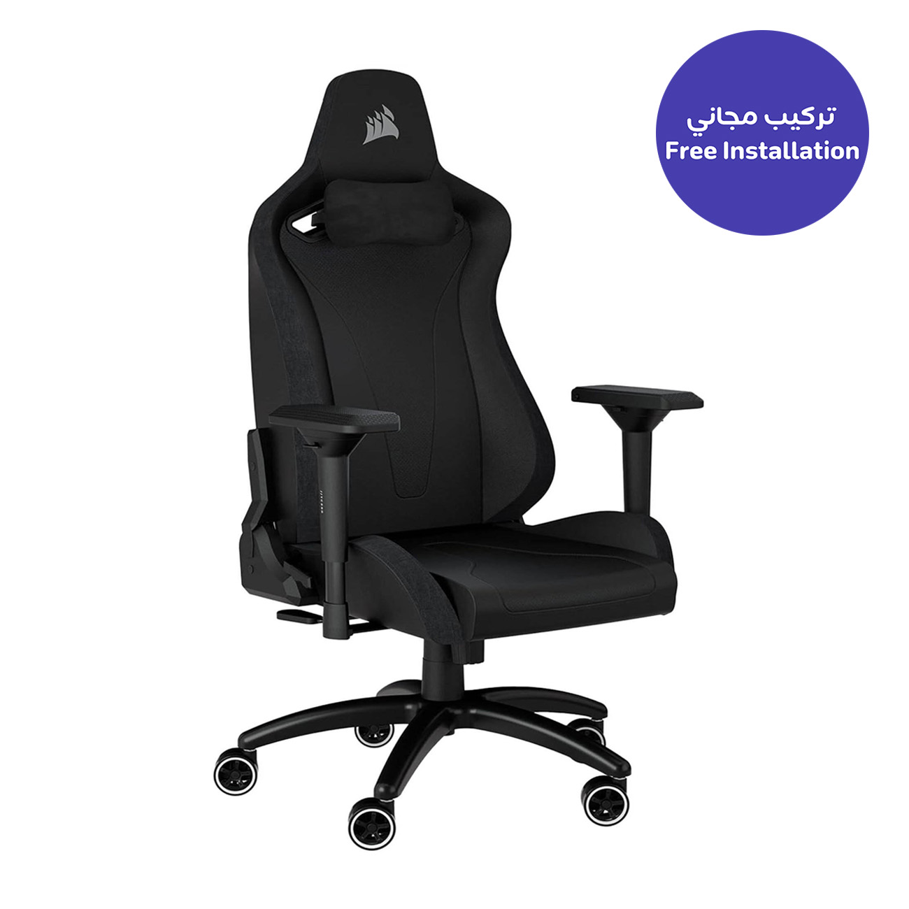 Corsair TC200 Gaming Chair / Luxurious Leather / Black