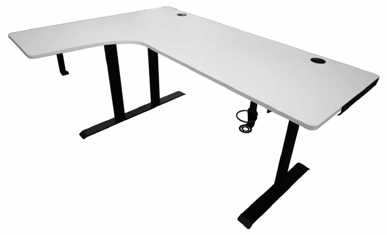Epic Gamers Pro V3 Table with Left-Side Corner / Includes Accessories / White