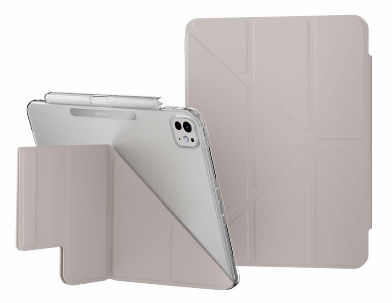 MagEasy Case for iPad Pro 11 inch 2024 / Built-in Stand / Drop Resistant / Starlight White