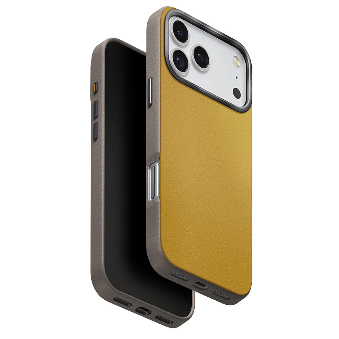 UNIQ Lyden DS Case for iPhone 17 Pro / MagSafe / Drop Protection / Vegan Leather / Yellow