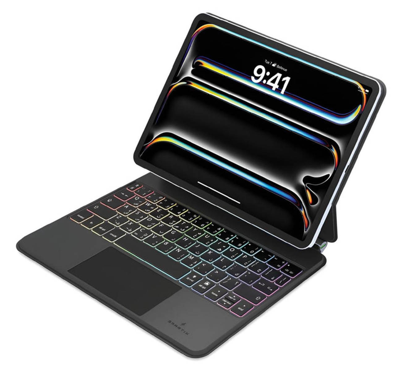 Smartix Wireless Keyboard for iPad Pro 13-inch 2024 / Built-in Backlight / Arabic & English
