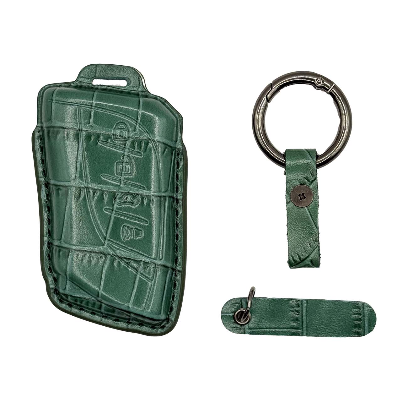 Clava Lexus LX Car Key Fob for 2022–2025 Models / Premium Leather / Green