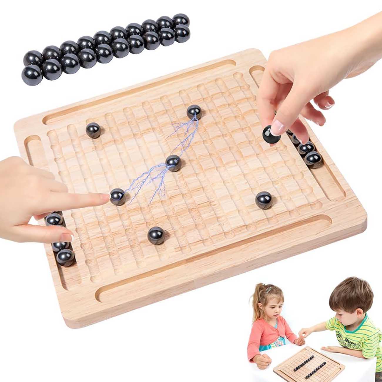 Magnetic Chess Game / Wooden Design with Magnetic Balls