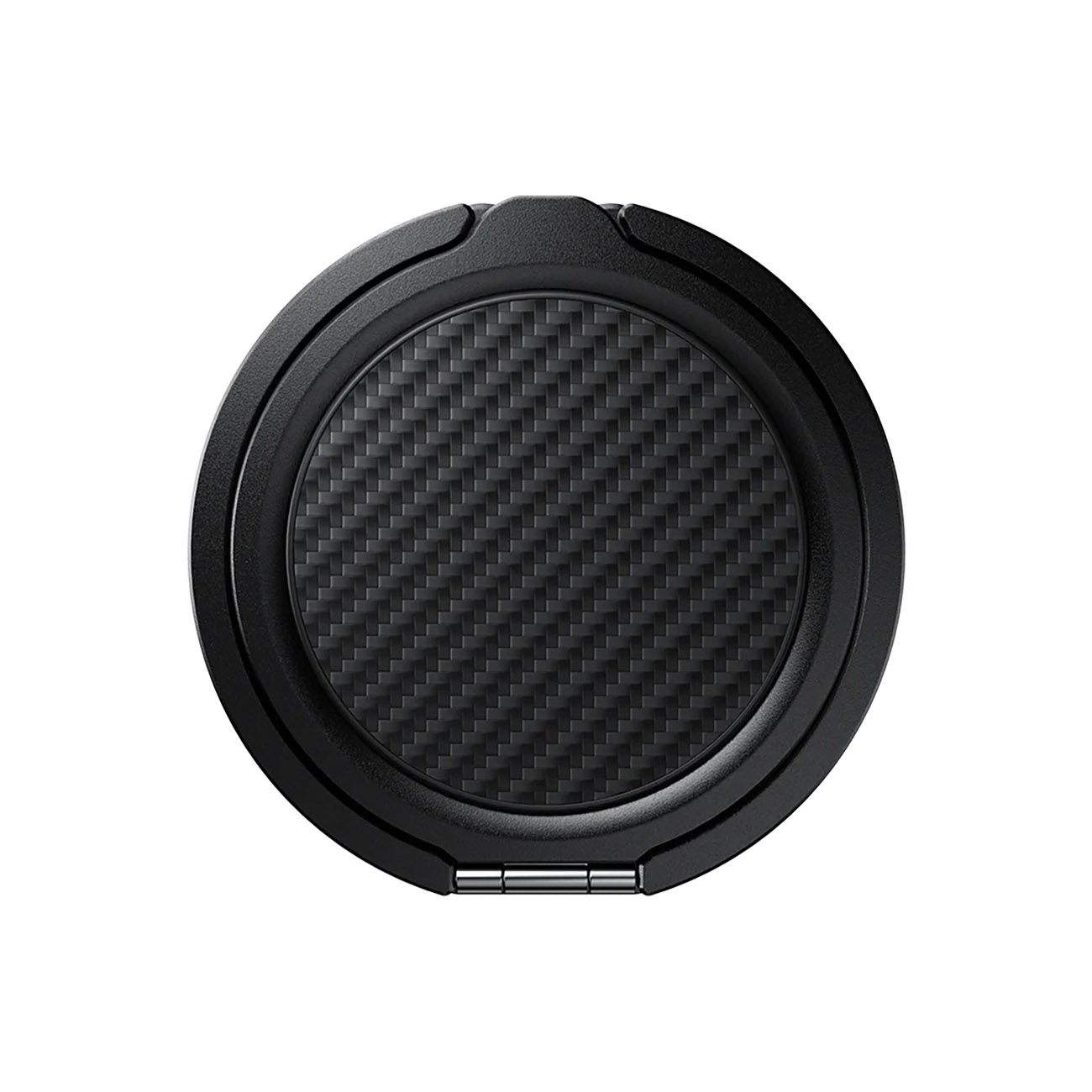 Benks ArmorPop Grip & Stand / Holds Vertically & Horizontally / MagSafe / Black Carbon Fiber