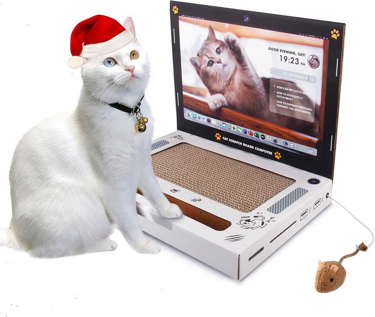 Portable Scratching Toy for Cats / Laptop-Shaped Design / Fun & Engaging