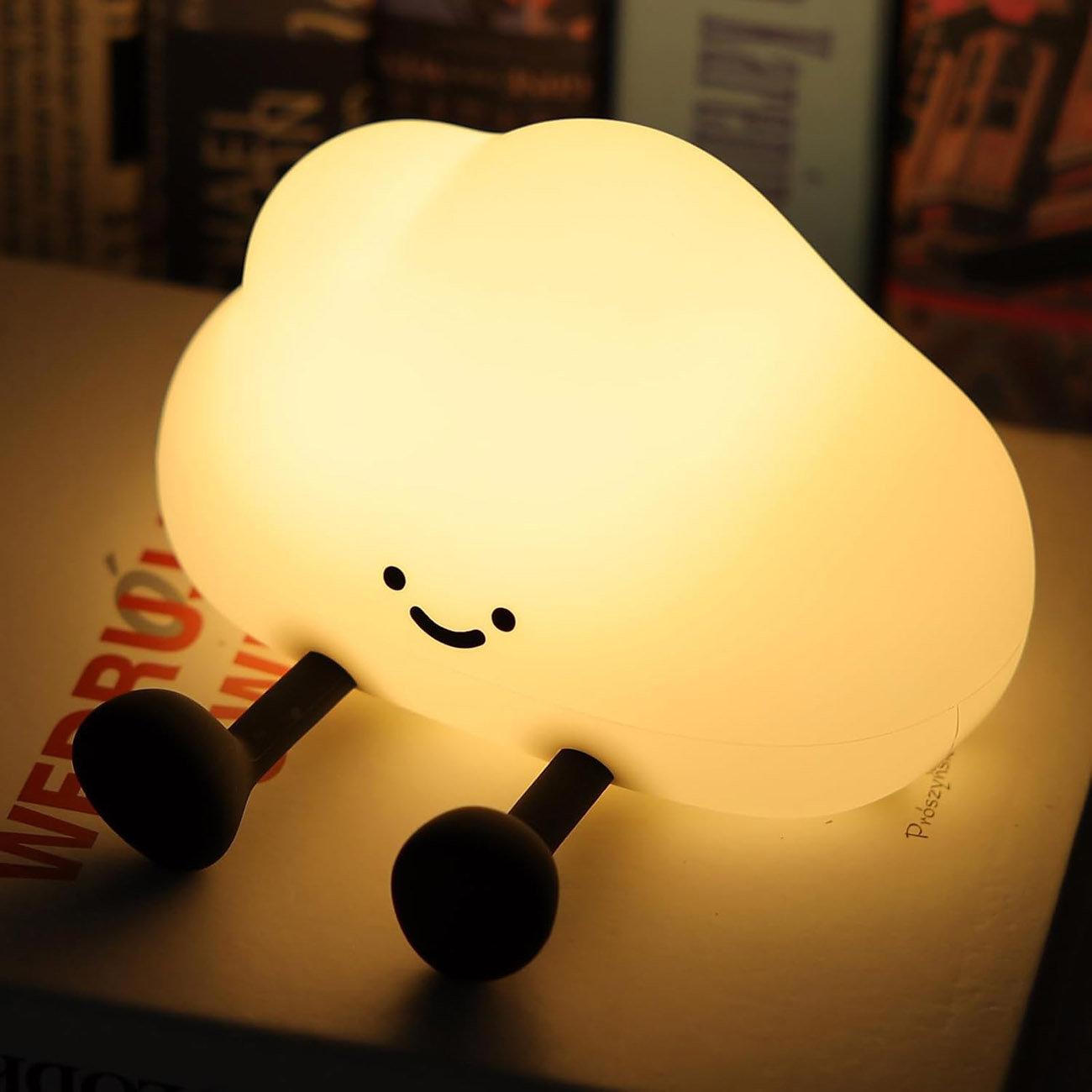 Cute Cloud Light / Made of Soft Silicone / Squeezable & Soft / Battery-operated
