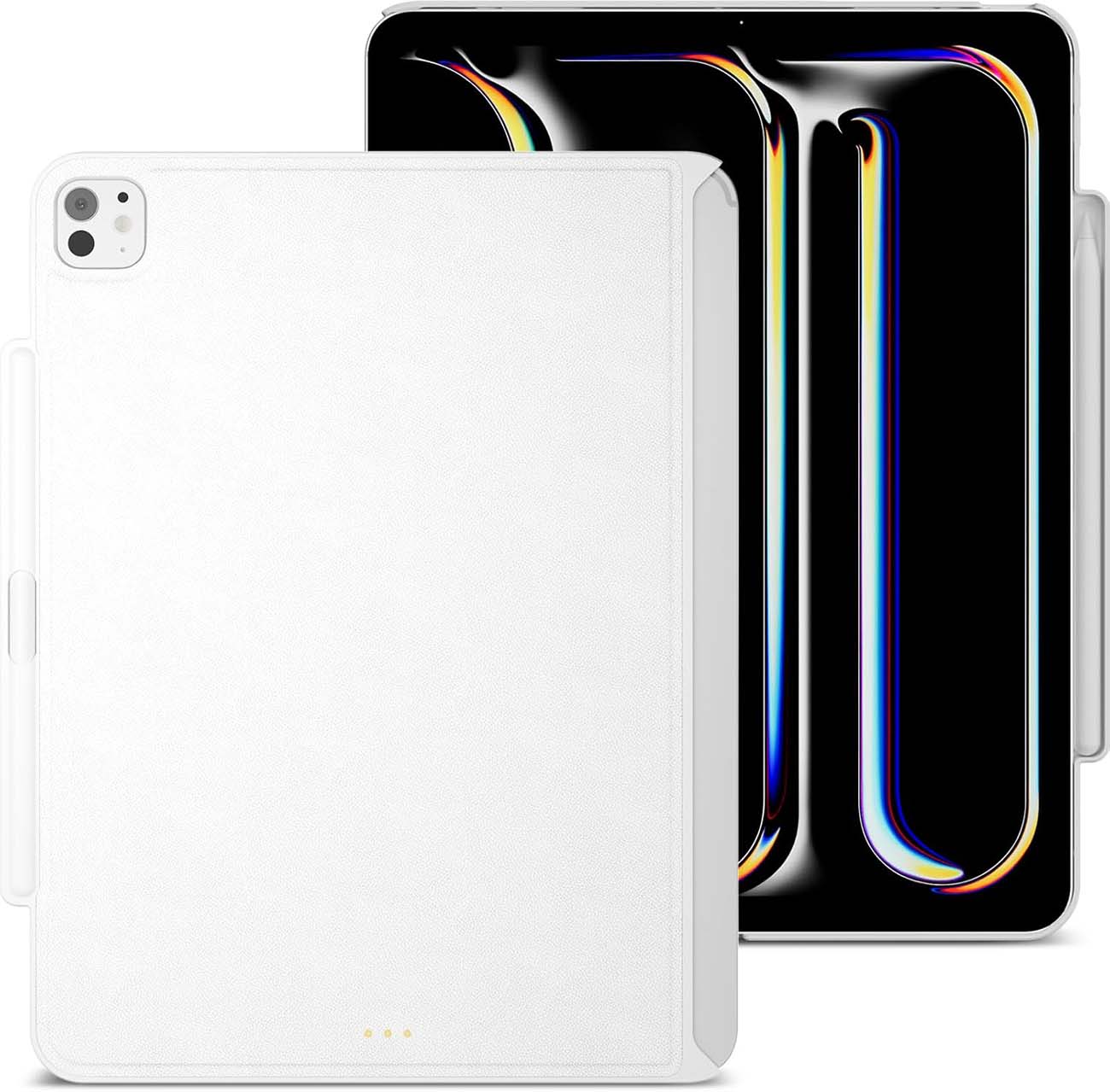 MagEasy CoverBuddy Case for iPad Pro 13-inch 2024 / Supports Apple Keyboard / White Leather