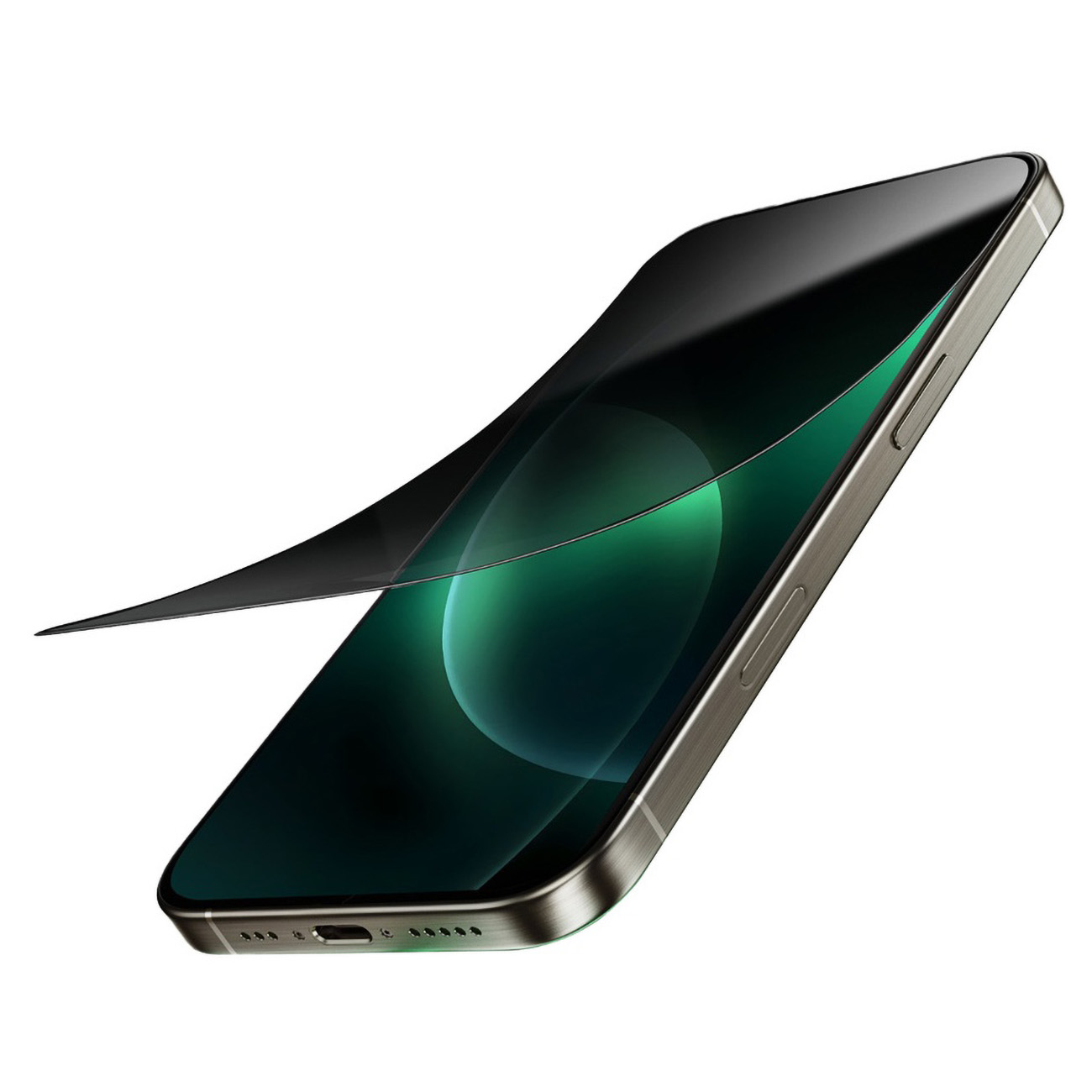 Green Steve 9H Screen Protector for iPhone 16 Pro / Privacy Glass / Anti-Fingerprint