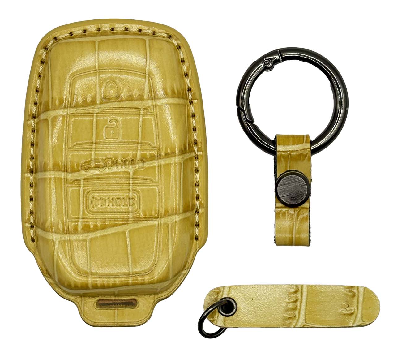Clava Land Cruiser Car Key Fob for 2022–2025 Models / Premium Leather / Yellow