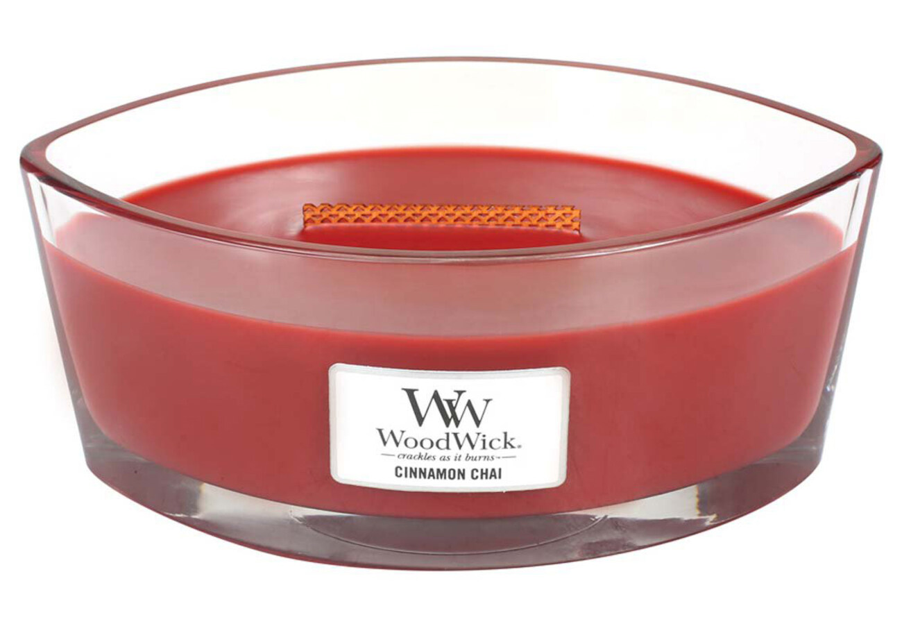 Woodwick Scented Candle / Cinnamon Chai / Large