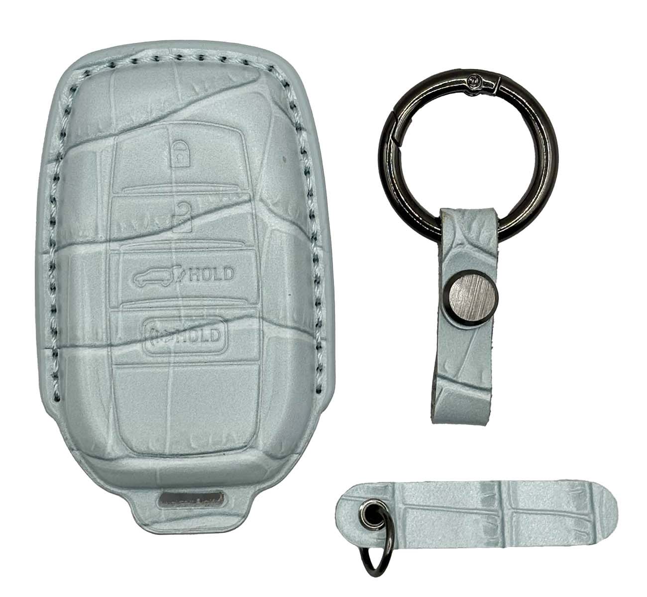 Clava Land Cruiser Car Key Fob for 2022–2025 Models / Premium Leather / Blue