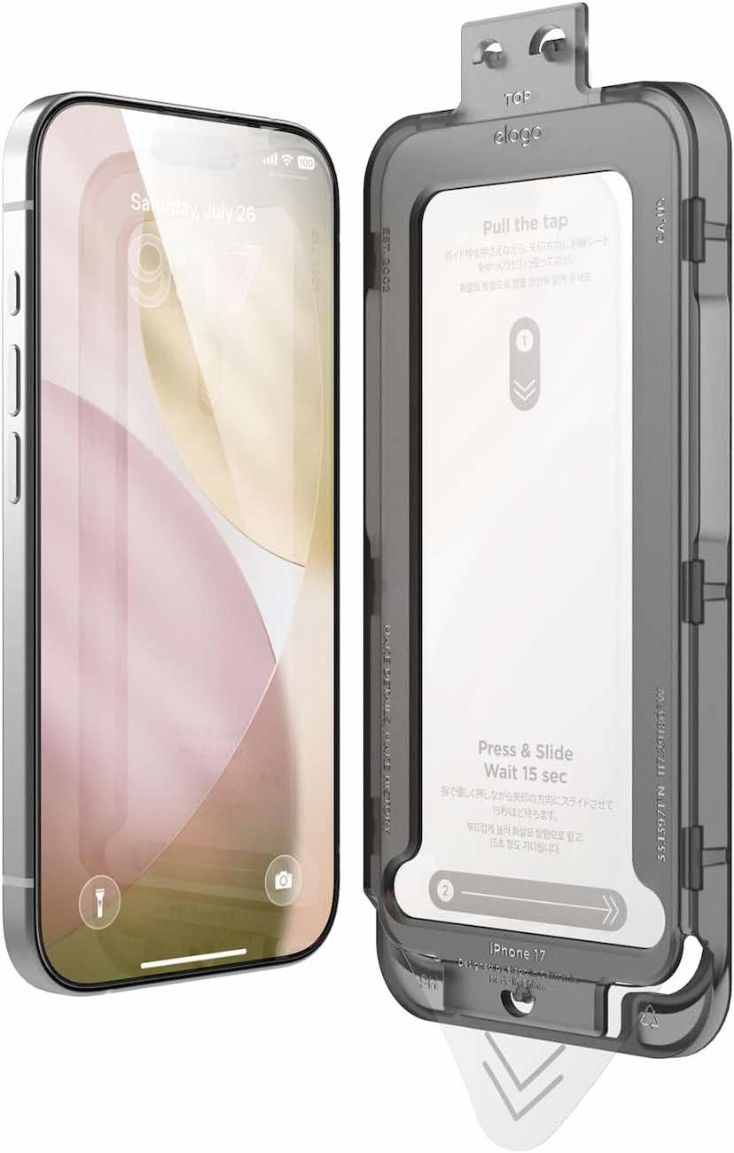 Elago Screen Protector for iPhone 17 / Scratch & Drop Resistant / Easy Installation / Clear Glass