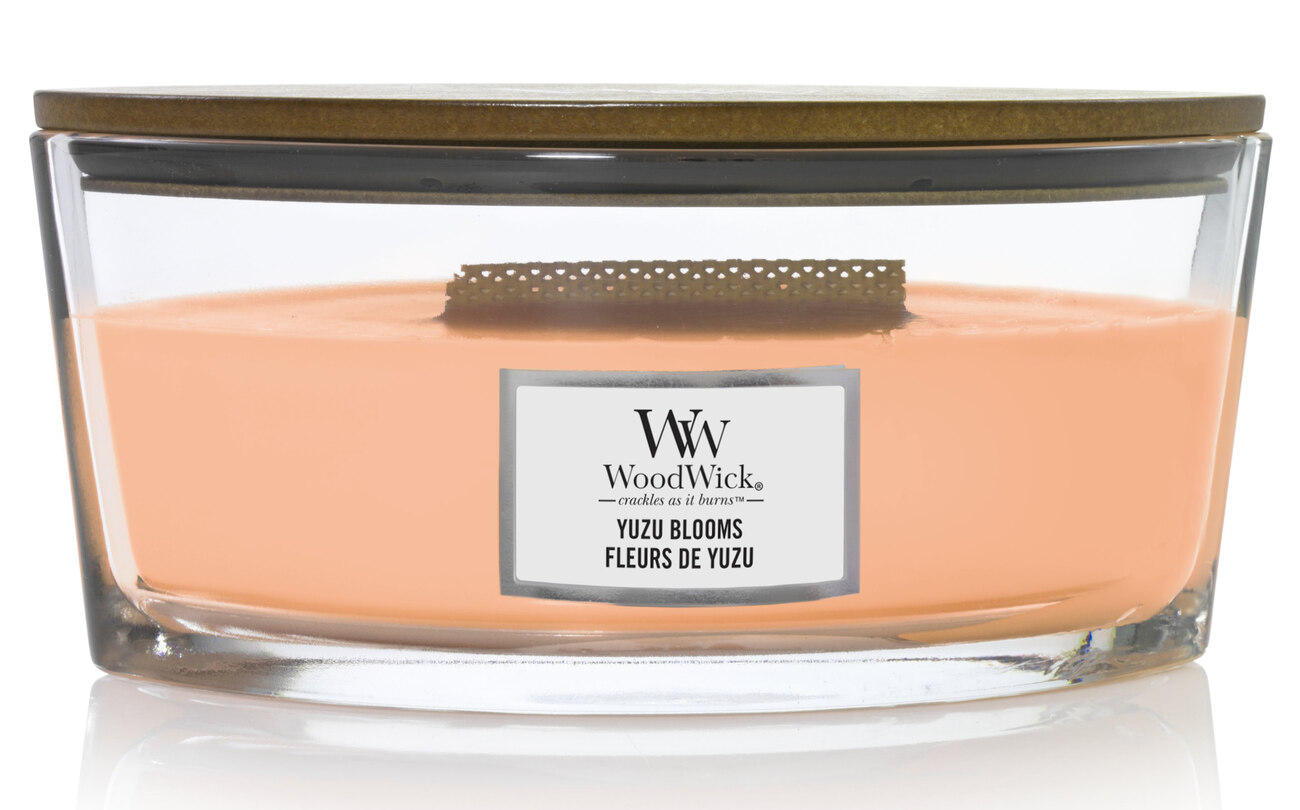 Woodwick Scented Candle / Yuzu Blooms / Large