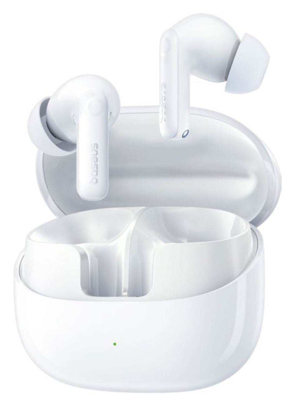 Baseus Bass BP1 Pro Wireless Headphones / Noise Cancellation / 55 Hours Playtime / White