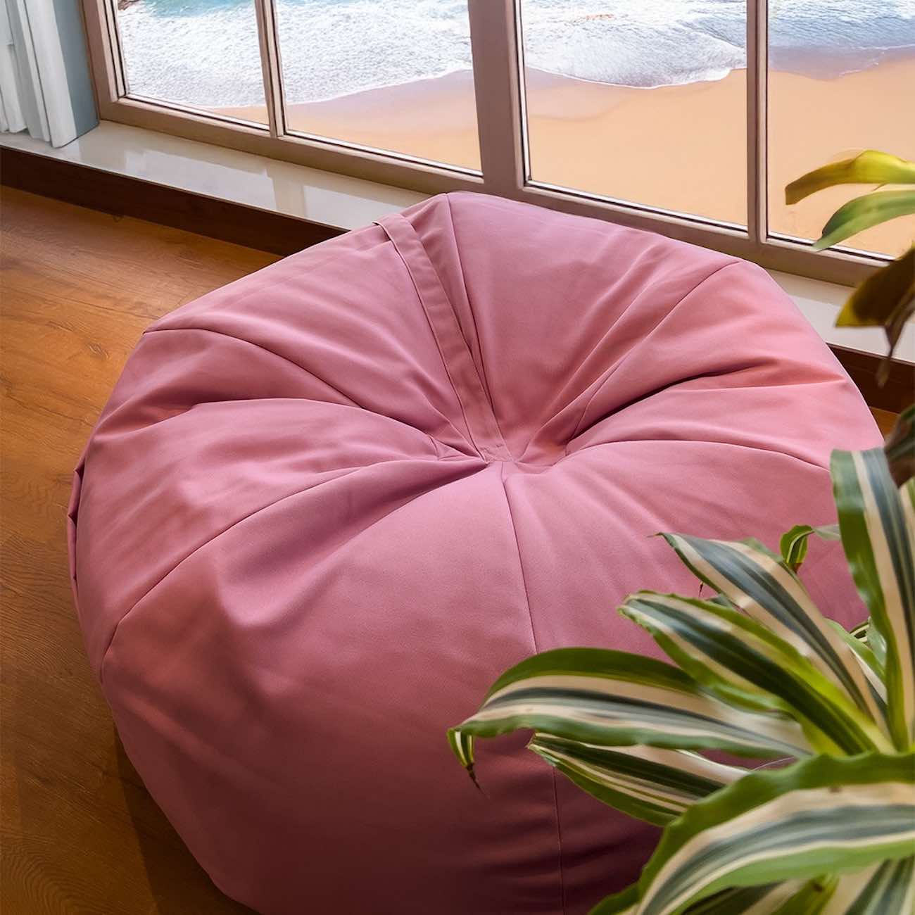 Resol Bean Bag / Built-in Pockets / Size 90 cm / Pink