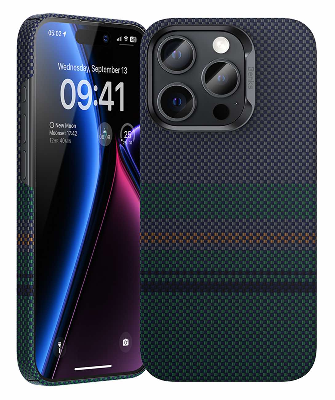 Benks Aurora ArmorAir Case for iPhone 15 Pro Max / Kevlar Fiber / Slim & Lightweight / MagSafe