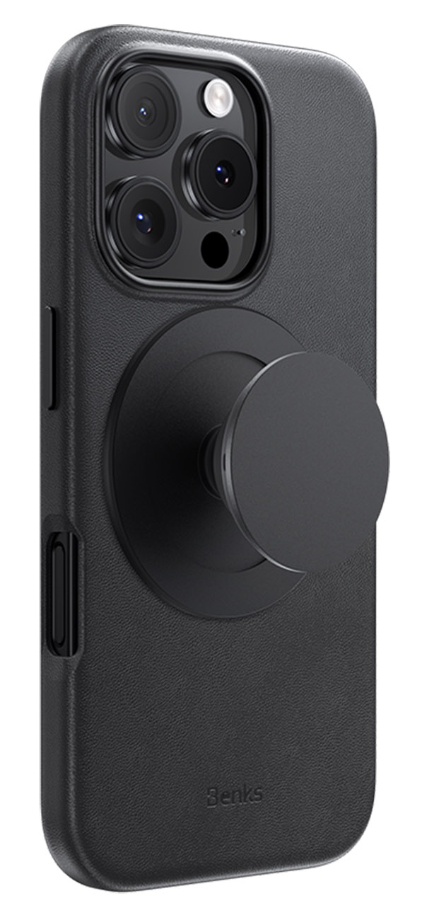 Benks VitaPro Magnetic Phone Grip / Supports MagSafe / Built-in Stand / Black