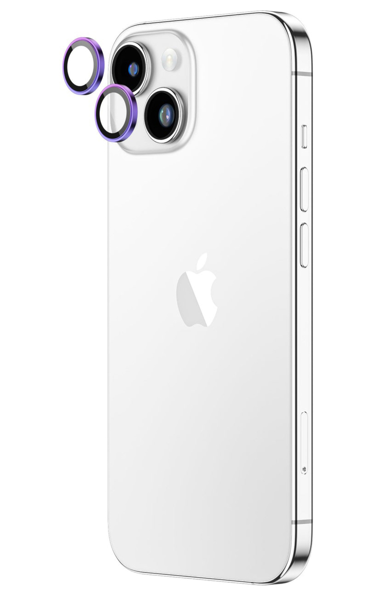 AmazingThing Lenses for iPhone 15 and 15 Plus Camera Protection / High Clarity / Purple