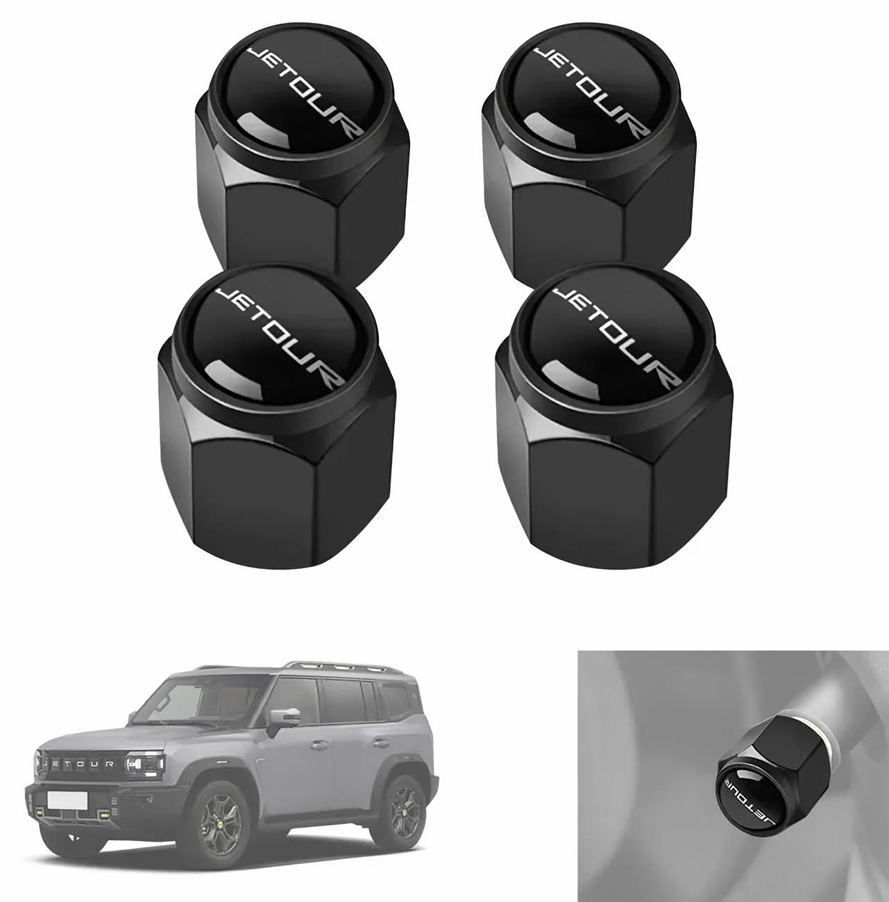 Air Valve Caps for Jetour T2 / 4 Pieces