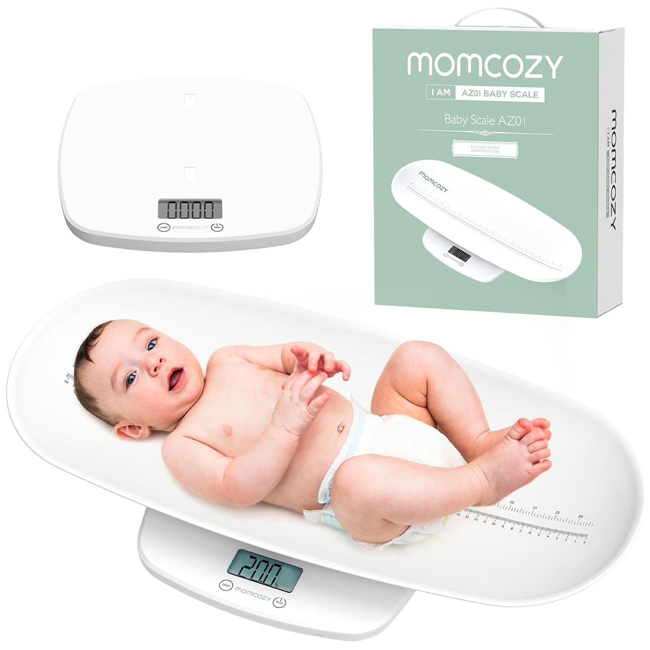 Momcozy Baby Weight & Height Scale / With LCD Display / Portable & Lightweight
