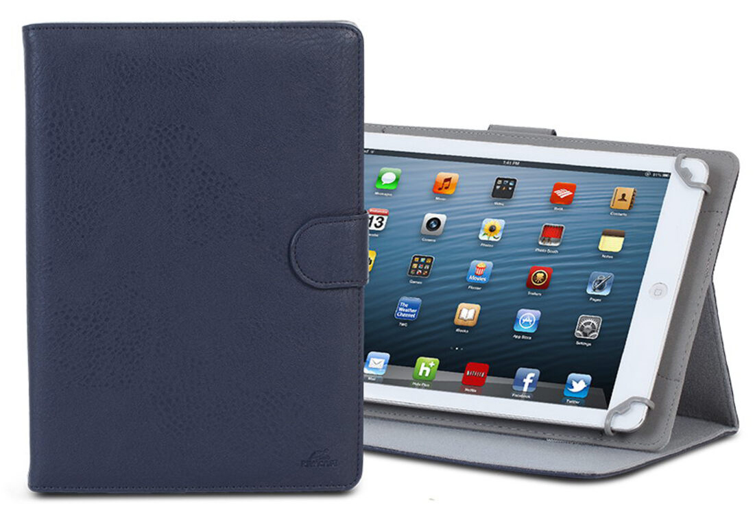 Tablet Case from Rivacase / Size 9 to 10.5 inches / Built-In Stand / Blue
