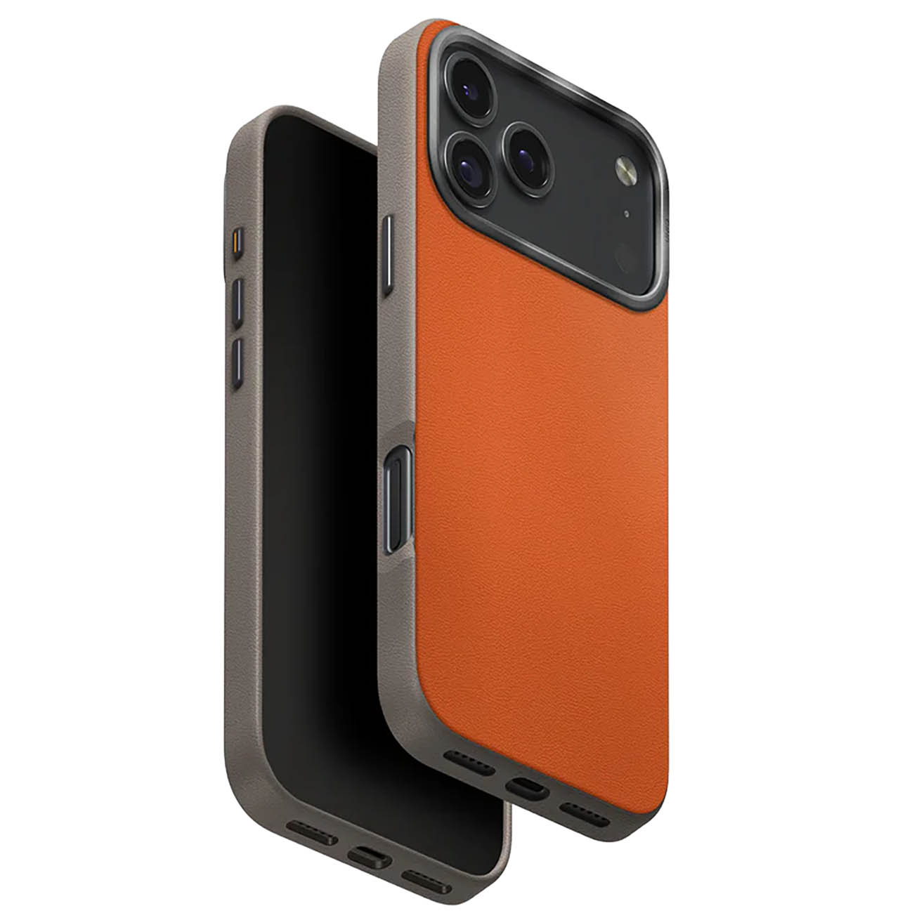UNIQ Lyden DS Case for iPhone 17 Pro Max / MagSafe / Drop Protection / Vegan Leather / Flame Orange
