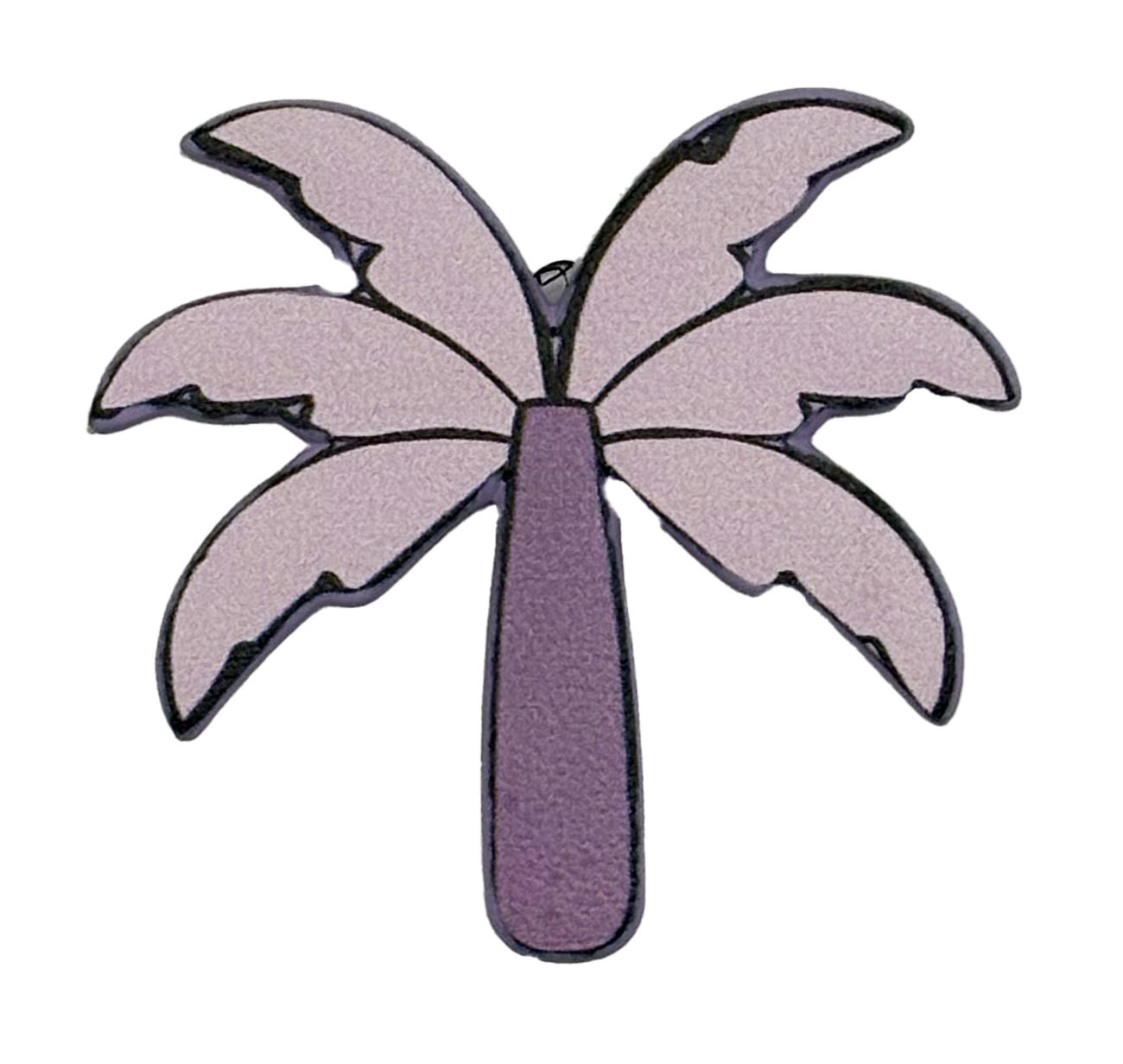 DOUBLE A Sticker / Premium Leather / Palm Tree Design in Purple