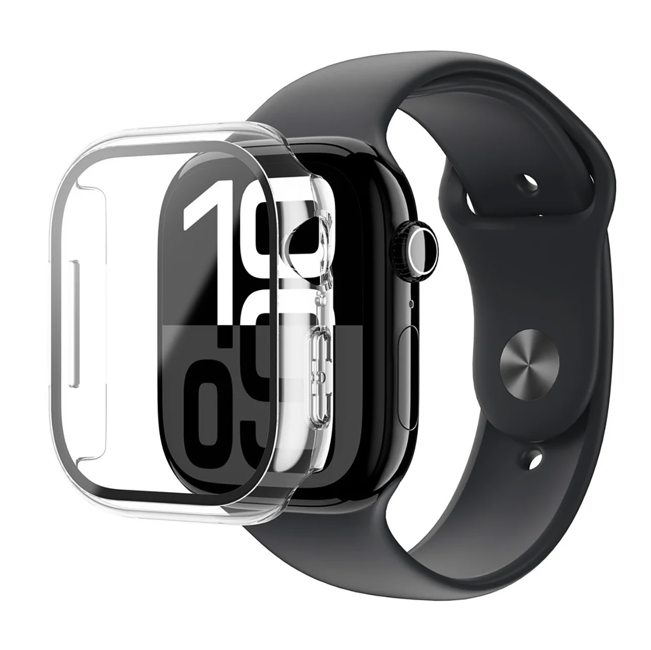 AmazingThing Radix Clear Case + Protector for Apple Watch 10 / Size 42 / Drop & Scratch Resistant