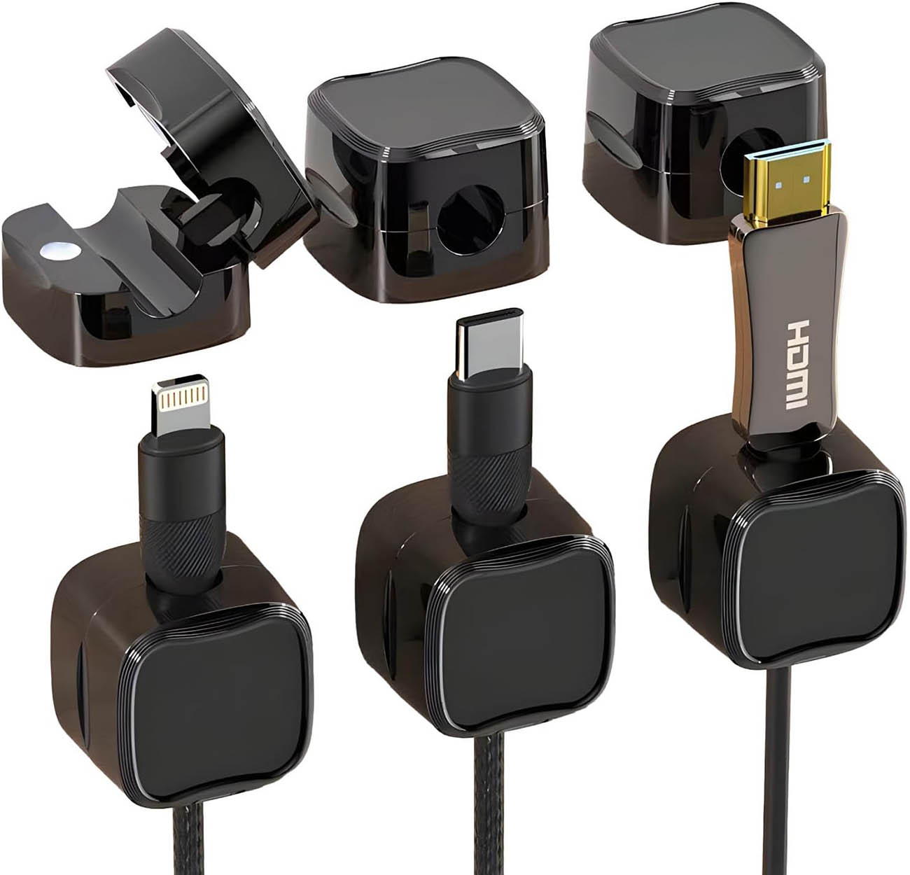 Magnetic Cable Organizer / Simple & Practical Design / Pack of 5