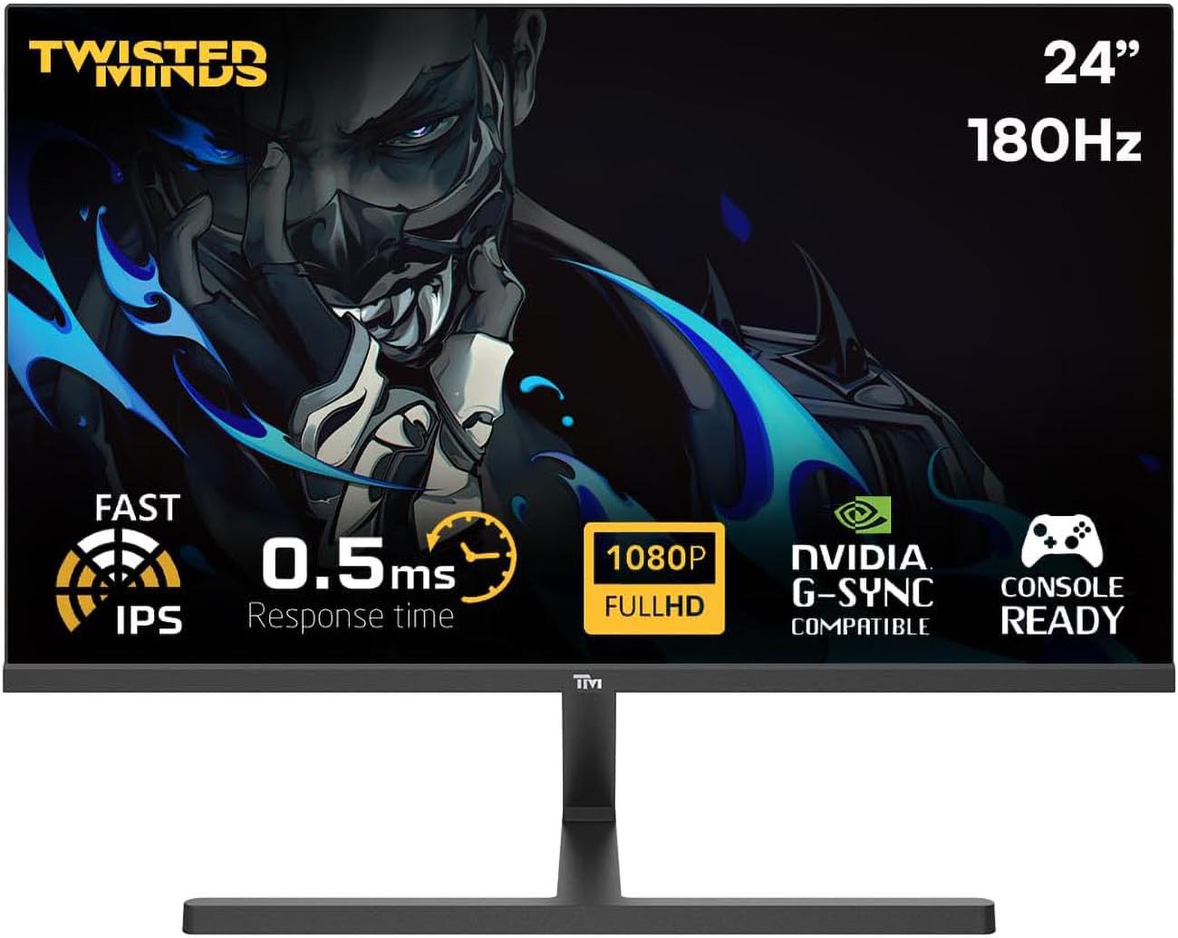 Twisted Minds Blaze Series Gaming Monitor / 23.8 inch / FHD Resolution / 180Hz / Supports HDR10