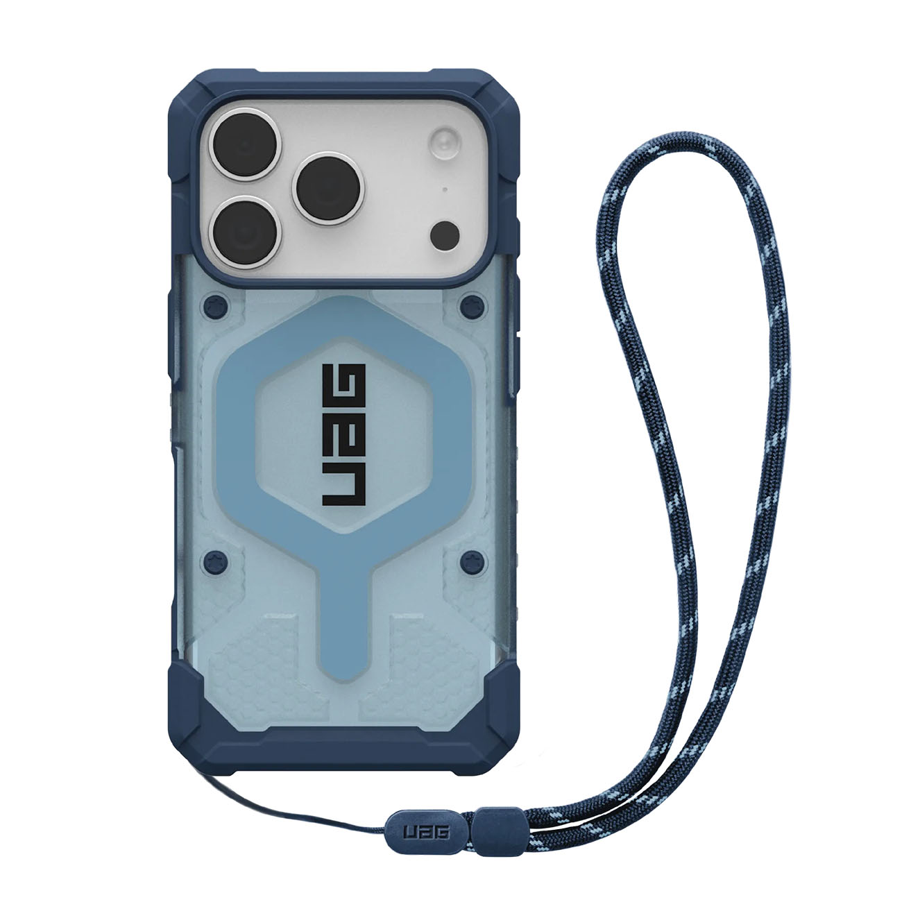 UAG Pathfinder Case for iPhone 17 Pro / Supports MagSafe / Wrist Strap / Drop-Resistant / Blue